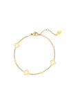 Edelstahl Armband hohle Kleeblätter | gold/silber | useful Beauty - useful Beauty 