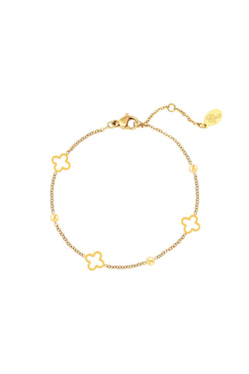 Edelstahl Armband hohle Kleeblätter | gold/silber | useful Beauty - useful Beauty 