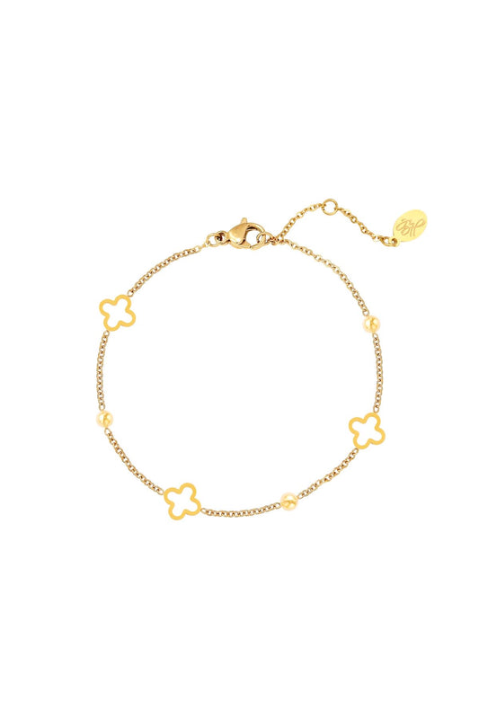 Edelstahl Armband hohle Kleeblätter | gold/silber | useful Beauty - useful Beauty 