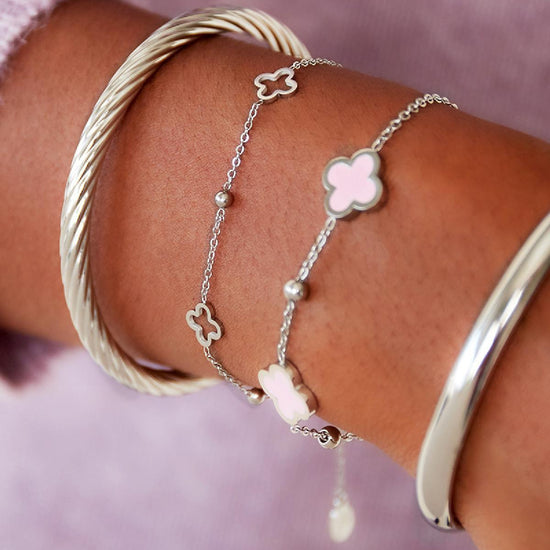 Edelstahl Armband hohle Kleeblätter | gold/silber | useful Beauty - useful Beauty 