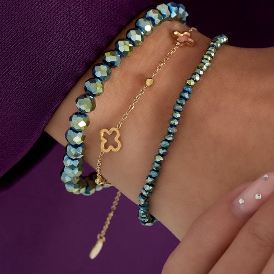 Edelstahl Armband hohle Kleeblätter | gold/silber | useful Beauty - useful Beauty 