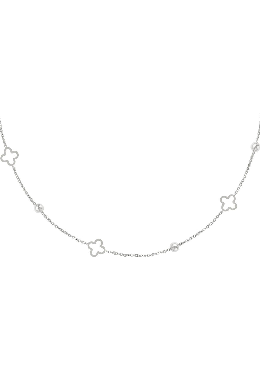Edelstahl Halskette feines Kleeblatt Kugeln | useful Beauty - useful Beauty 