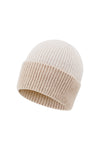 Two-Tone Beanie „Soft Blend“ – Zweifarbige Wintermütze in Rosé & Pink / Beige & Sand