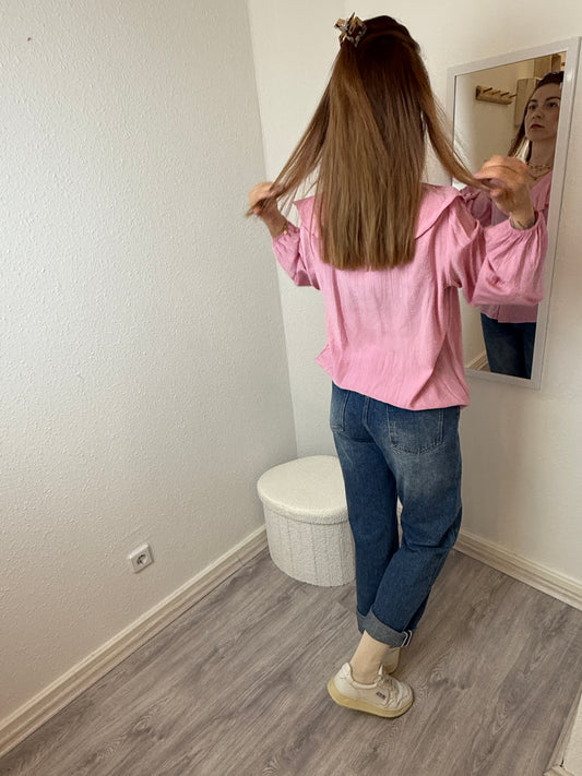 feine Bluse Langarm Wasserfall Ausschnitt | useful Beauty - useful Beauty 