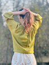 Boho Bluse Langarm Knopfleiste