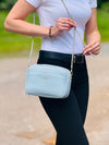 kleine Kombi Handtasche mit Goldkette