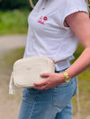 kleine Kombi Handtasche mit Goldkette