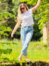 Momjeans Jeansblau