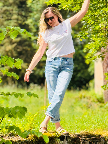 Momjeans Jeansblau
