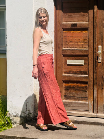 luftige Sommerliche Hose Rostbraun