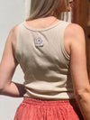 Basic Tanktop Rippstruktur Knopfleiste