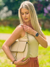 Handtasche geriffelter Griff