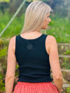Basic Tanktop Rippstruktur Knopfleiste