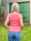 Basic Tanktop Rippstruktur Knopfleiste