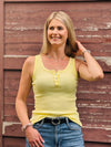 Basic Tanktop Rippstruktur Knopfleiste