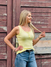 Basic Tanktop Rippstruktur Knopfleiste
