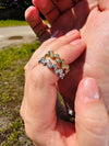 Ring runde Zirkonia Steine | Gold oder Silber