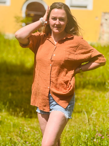 Langarm Musselin Bluse