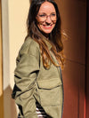 Übergangsjacke Wildleder Optik Gummibund