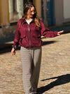 Übergangsjacke Wildleder Optik Gummibund