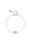 Armband verbundene Herzen - Edelstahl Gold oder Silber