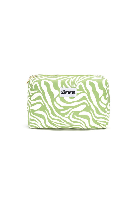 Kosmetiktasche gestreiftes Muster - Rosa oder Hellgrün
