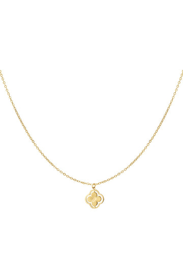 Produktfoto: Goldene Kleeblatt-Kette mit feiner Gliederkette.