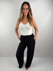 luftige Hose wide leg | pink/schwarz/weiß/hellblau | useful Beauty