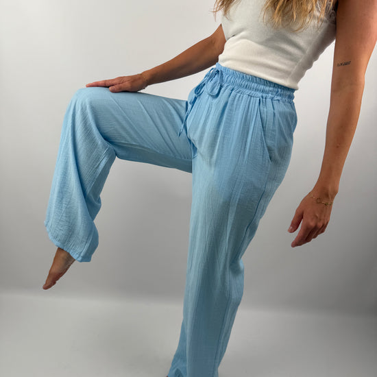 luftige Hose wide leg | pink/schwarz/weiß/hellblau | useful Beauty - useful Beauty 