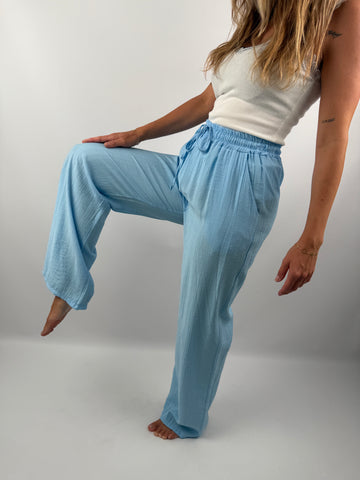 luftige Hose wide leg | pink/schwarz/weiß/hellblau | useful Beauty - useful Beauty 