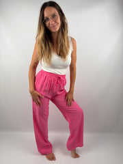 luftige Hose wide leg | pink/schwarz/weiß/hellblau | useful Beauty