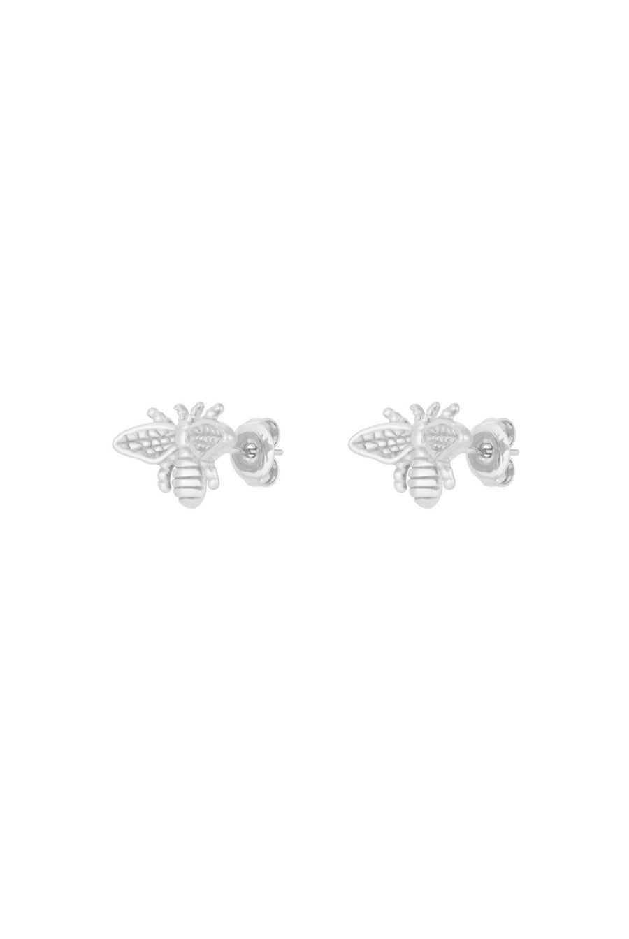 Ohrstecker in Bienenform in Silber.