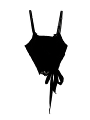 Spitzentop cropped Blumen | schwarz/weis/hellblau | useful Beauty