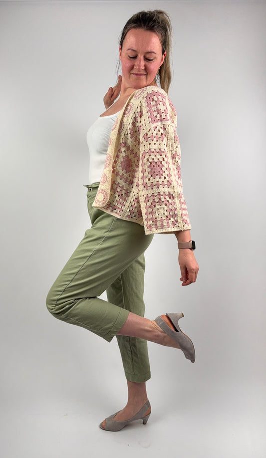 Strickjäckchen Rosa Creme