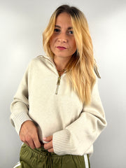Zip Pullover mit Kragen & Reißverschluss | useful Beauty