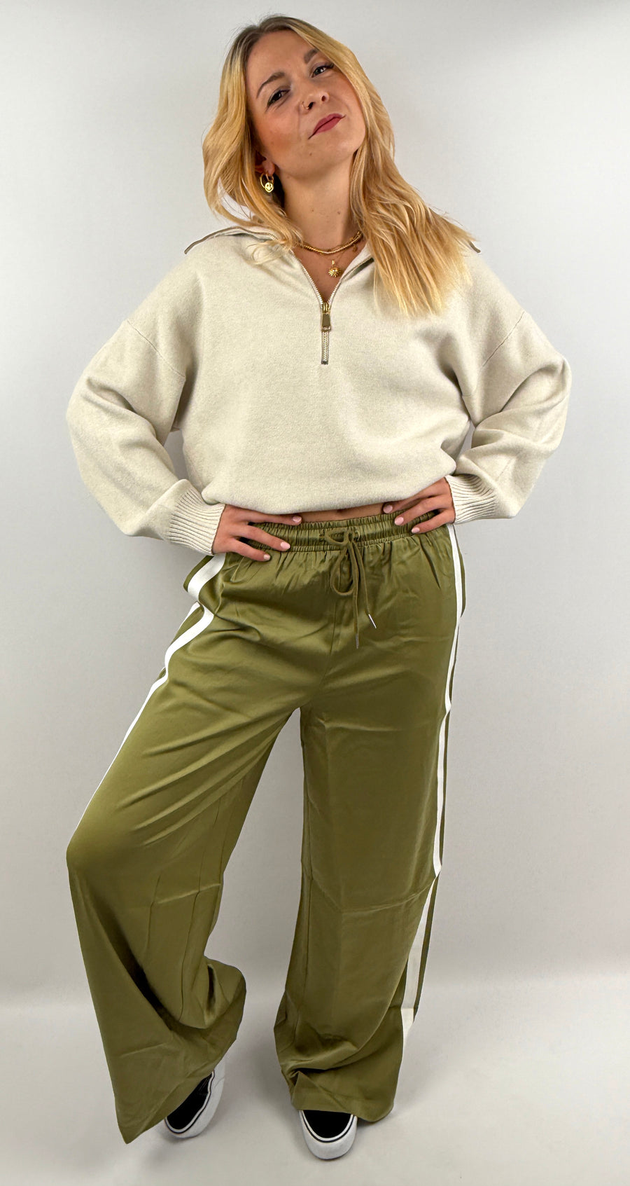 Zip Pullover mit Kragen & Reißverschluss | useful Beauty