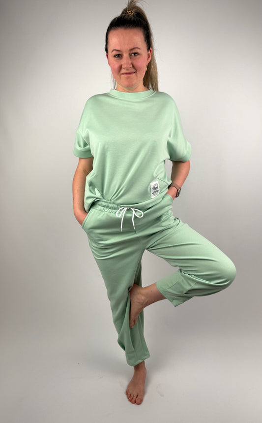 Zweiteiler Butterstoff - kurzärmeliges Oberteil