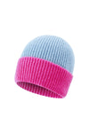 Two-Tone Beanie „Soft Blend“ – Zweifarbige Wintermütze in Rosé & Pink / Beige & Sand