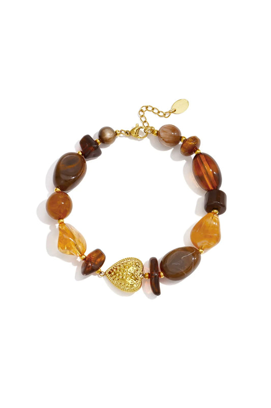 Harzperlenarmband Herz