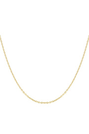 Freigestellte goldene Gliederkette aus Edelstahl vor weißem Hintergrund