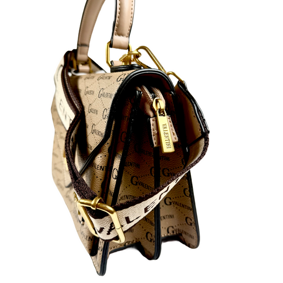 Umhängetasche braun gold elegant  | useful Beauty - useful Beauty 