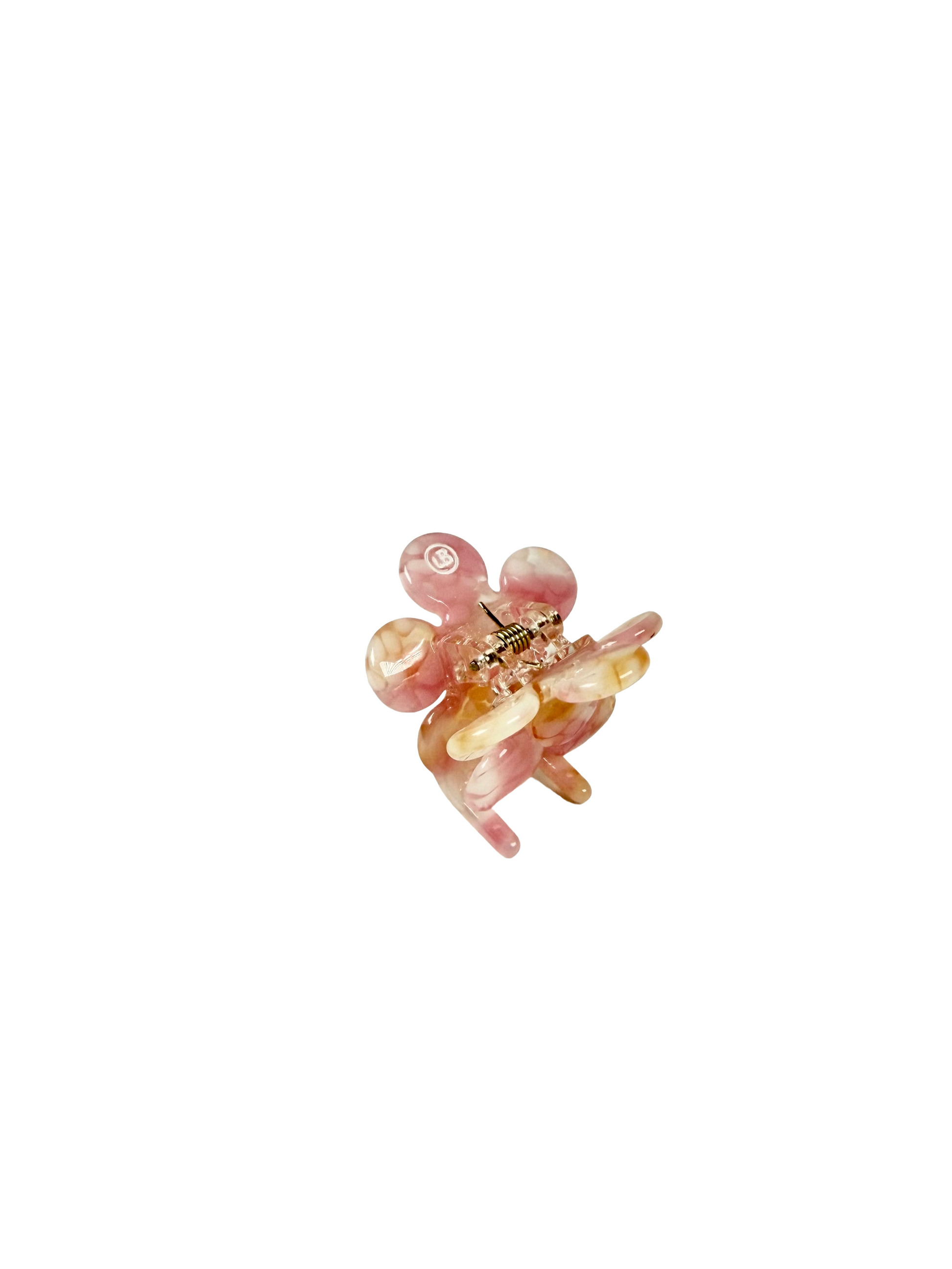 Blumenhaarklammer rosa gelb Cellulose Acetat useful Beauty 