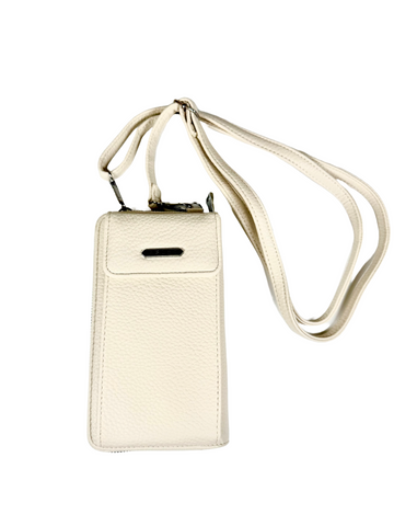 Cremefarbene kleine Handtasche mit abnehmbaren schmalen größenverstellbaren Gurt