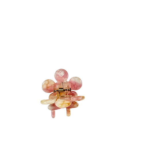 Blumenhaarklammer rosa gelb Cellulose Acetat useful Beauty 