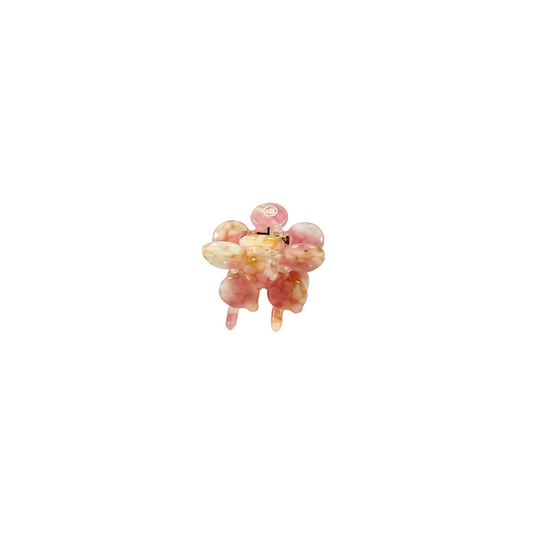 Blumenhaarklammer rosa gelb Cellulose Acetat useful Beauty 