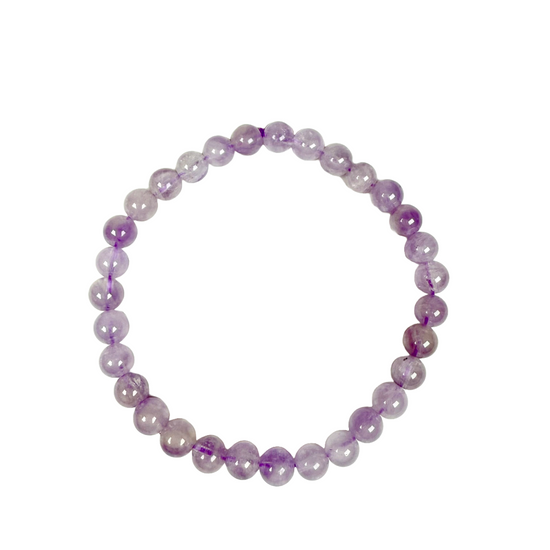 Lila Edelstein Kugelarmband aus Lavendel Amethyst 