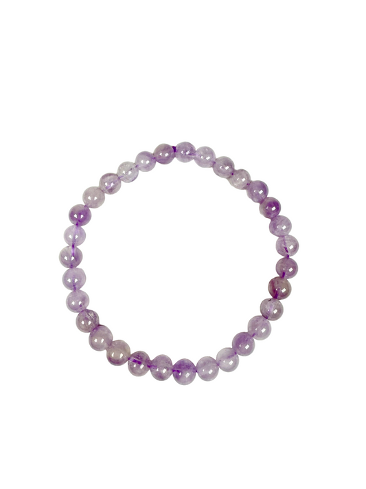 Lila Edelstein Kugelarmband aus Lavendel Amethyst 