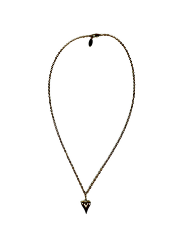 goldene Edelstahl Halskette mit goldenem Herz Anhänger